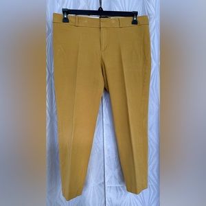 Banana Republic, yellow Sloan, crop length pants, size 12
